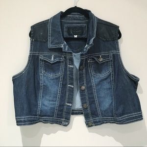 Wallflower 3X Denim Button Vest